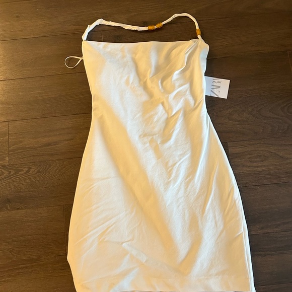 Zara White Halter Mini M NWT - Picture 4 of 4